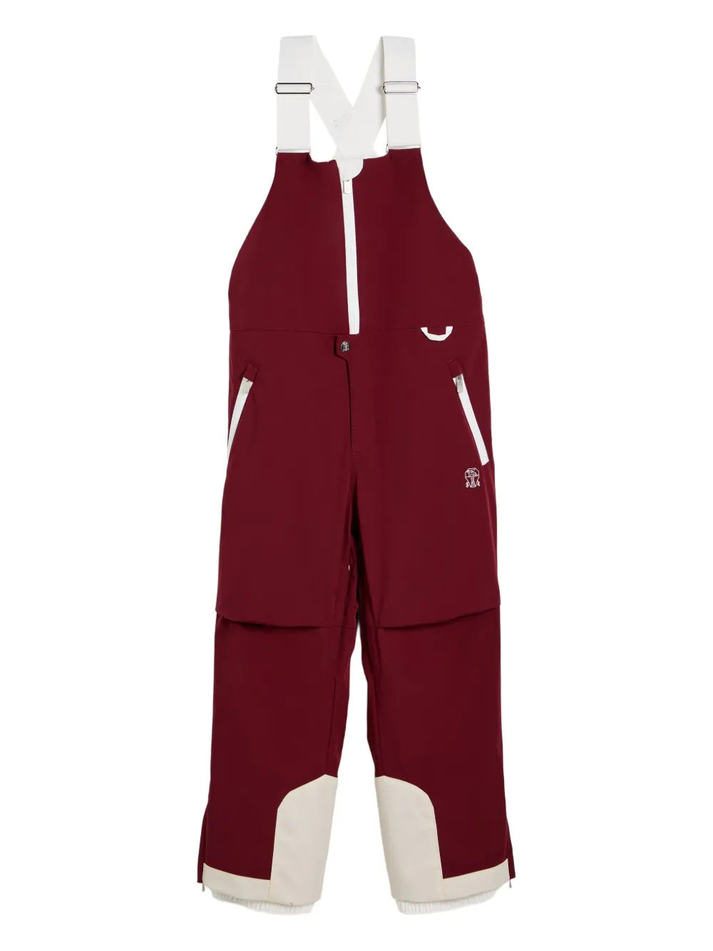 Brunello Cucinelli Kids embroidered-logo snow trousers - Rosso