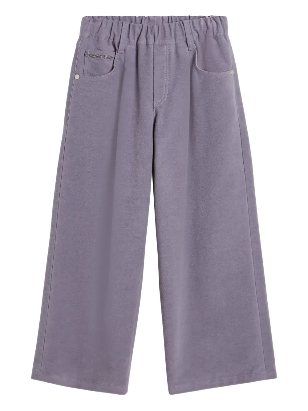Brunello Cucinelli Kids Broek met elastische taille Paars