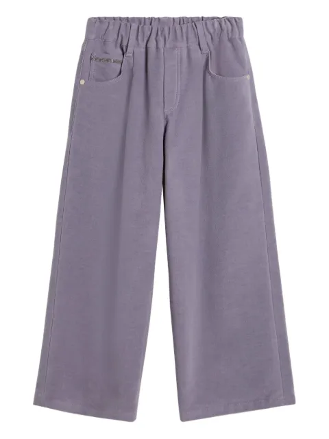 Brunello Cucinelli Kids pantalones casuales con pretina elástica