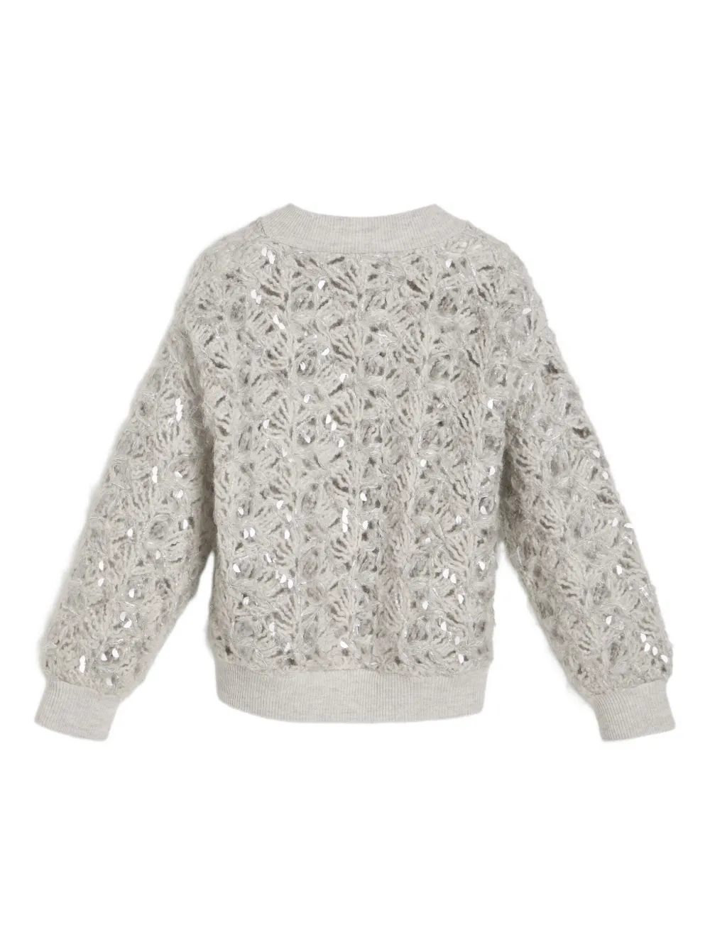 Brunello Cucinelli Kids Dazzling sequin-embellished cardigan | Girls Cardigans | Image 2