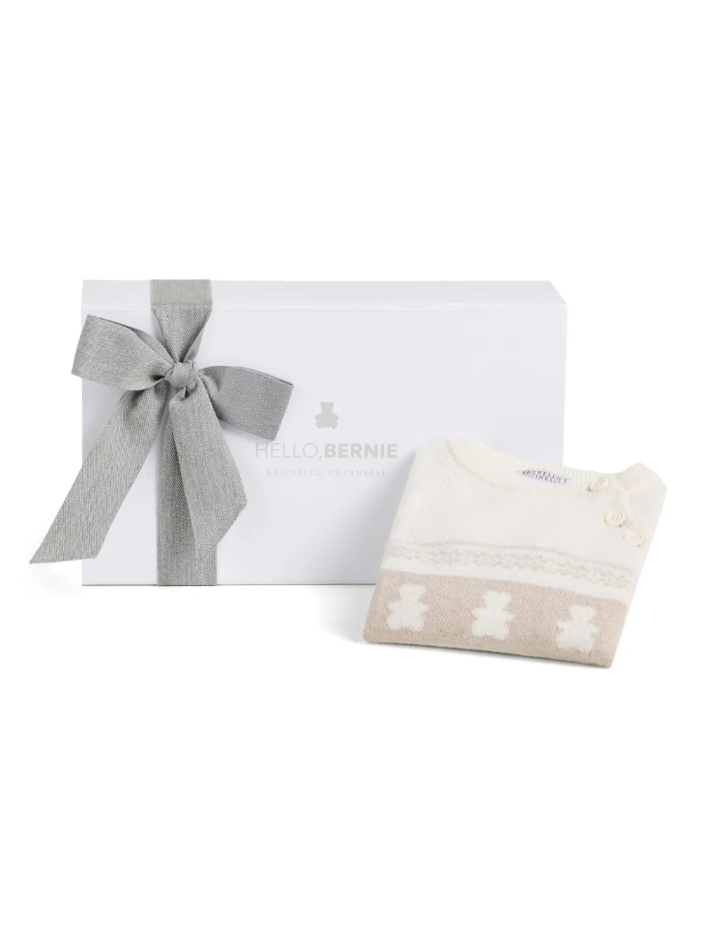 Brunello Cucinelli Kids Bernie Baby kasjmier trui Beige