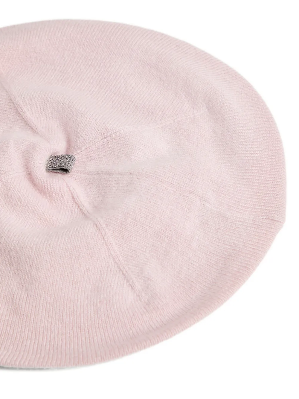 Brunello Cucinelli Kids knit embellished-detail beret - Roze