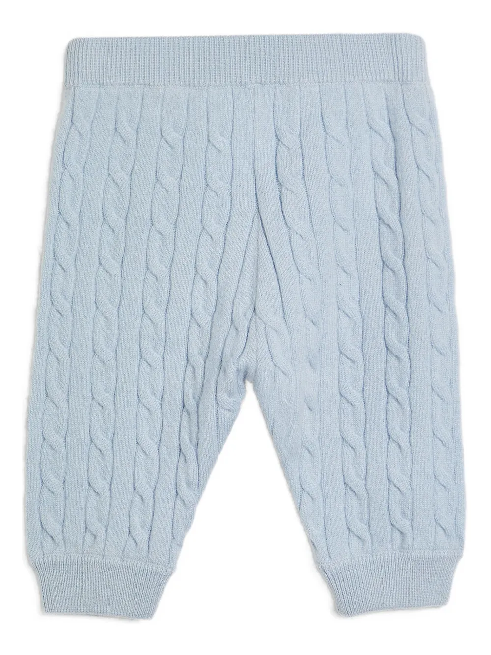 Brunello Cucinelli Kids Bernie Baby kabelgebreide broek Blauw