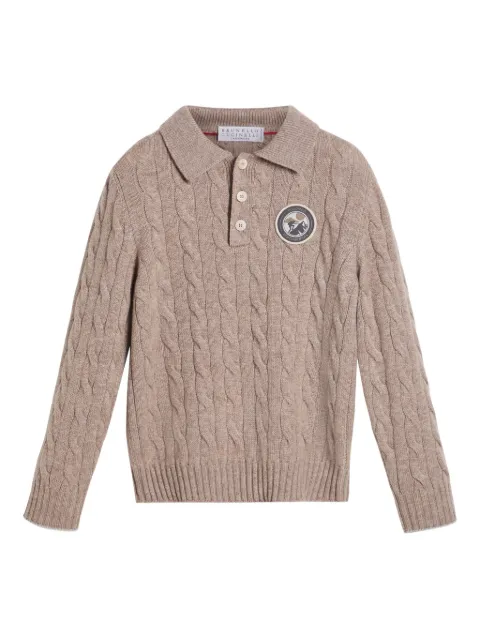 Brunello Cucinelli Kids cable-knit cashmere sweater