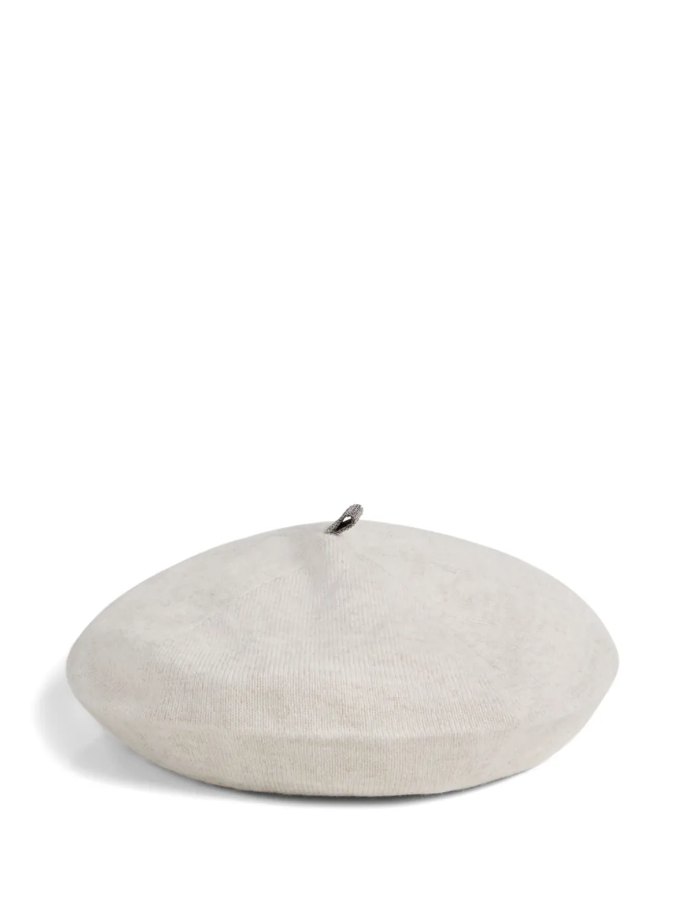 Brunello Cucinelli Kids Basco in maglia con decorazione - Toni neutri