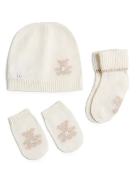 Brunello Cucinelli Kids bear-logo baby set