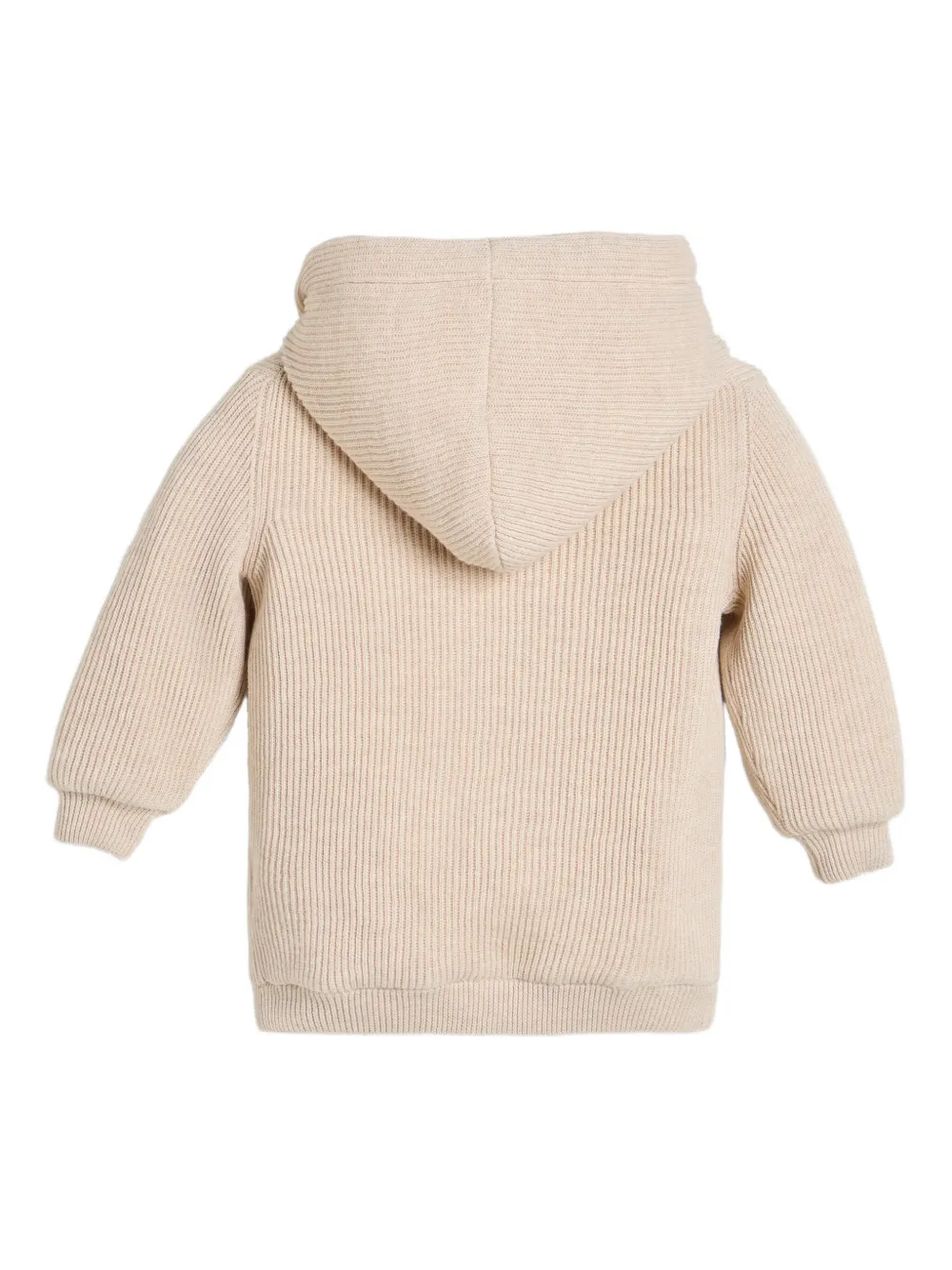 Brunello Cucinelli Kids Geribbeld vest met capuchon Beige