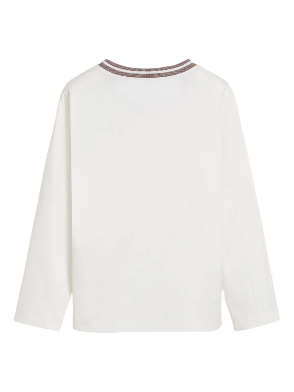 Brunello Cucinelli Kids Gestreept T-shirt Wit