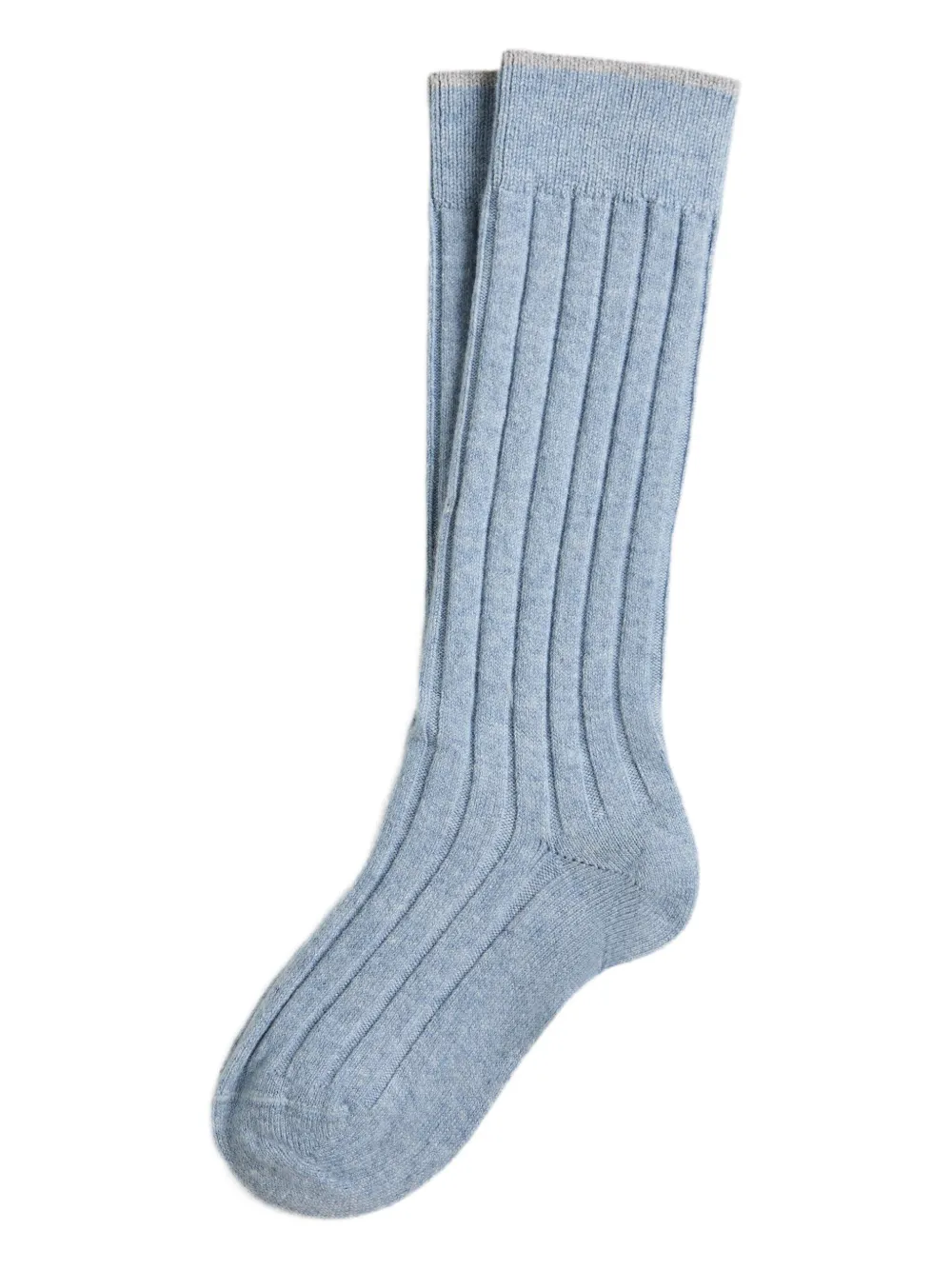 Brunello Cucinelli Kids knit ribbed socks | Blue | Image 1