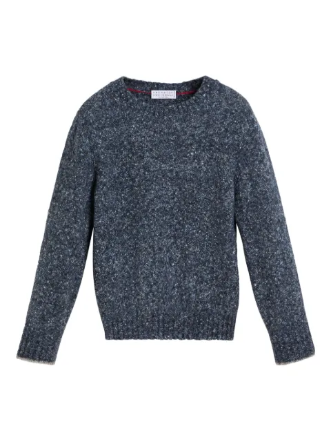 Brunello Cucinelli Kids speckled crew-neck sweater