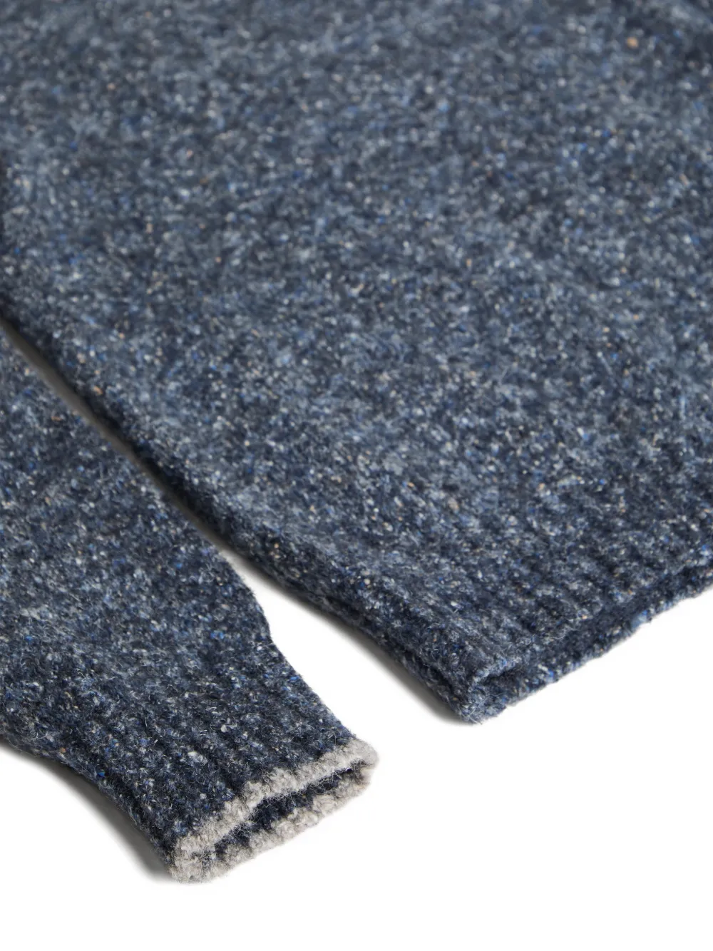 Brunello Cucinelli Kids Gespikkelde trui met ronde hals Blauw