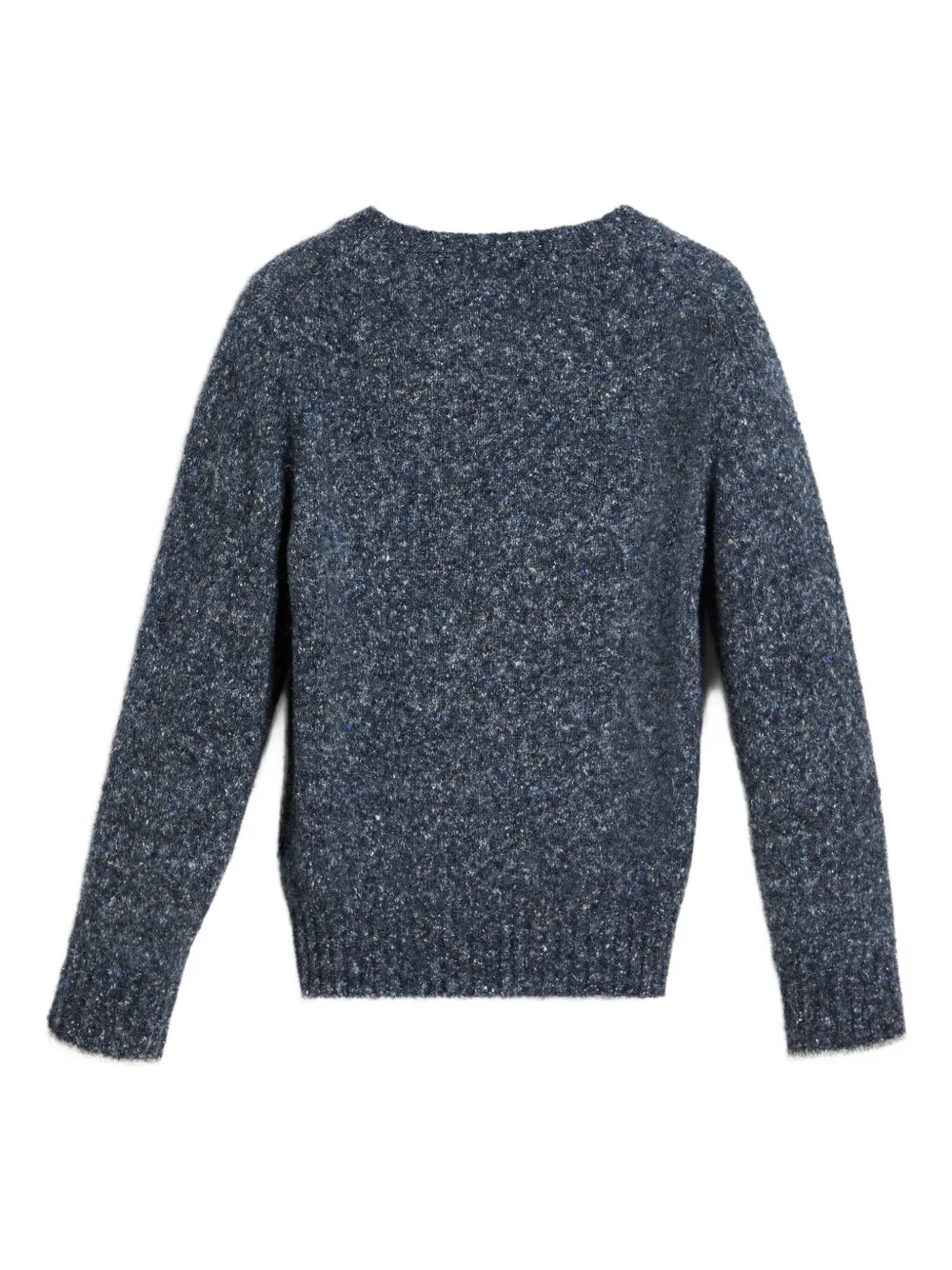 Brunello Cucinelli Kids Gespikkelde trui met ronde hals Blauw