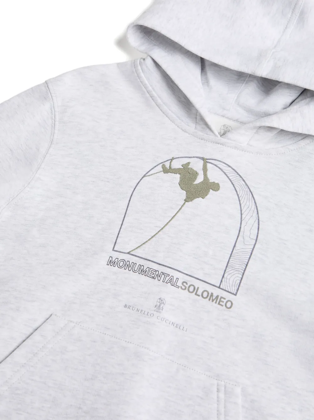 Brunello Cucinelli Kids Hoodie met print Grijs