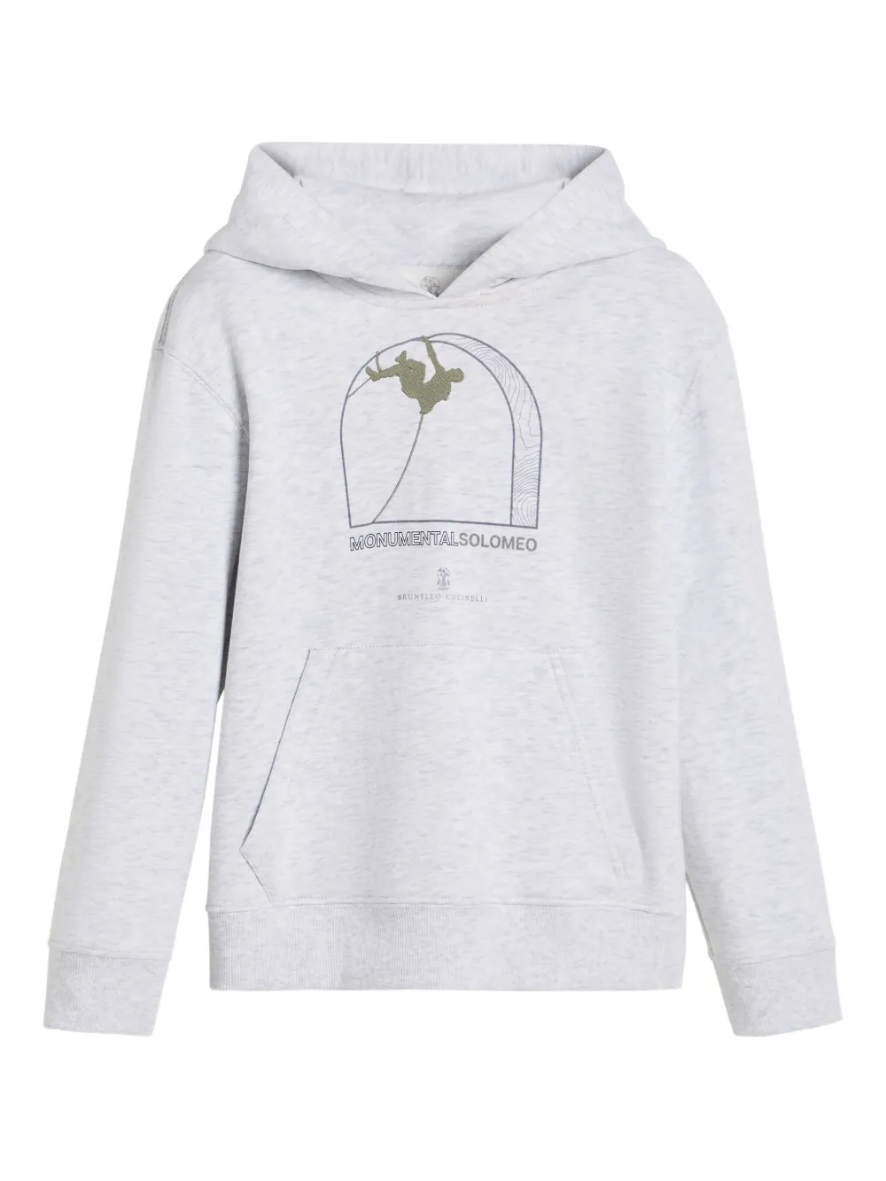 Brunello Cucinelli Kids Hoodie met print Grijs
