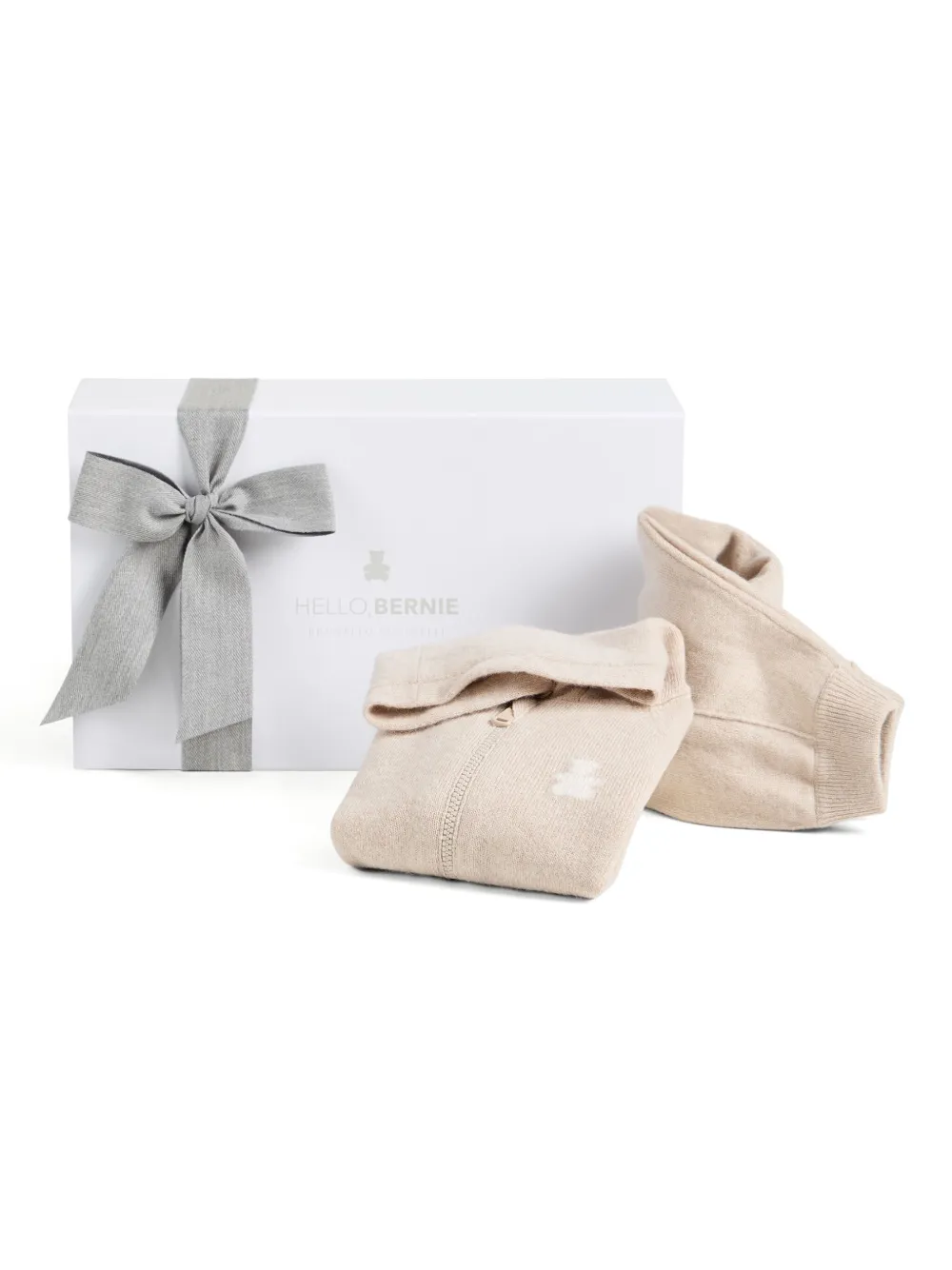 Brunello Cucinelli Kids Gebreide set met capuchon en rits Beige