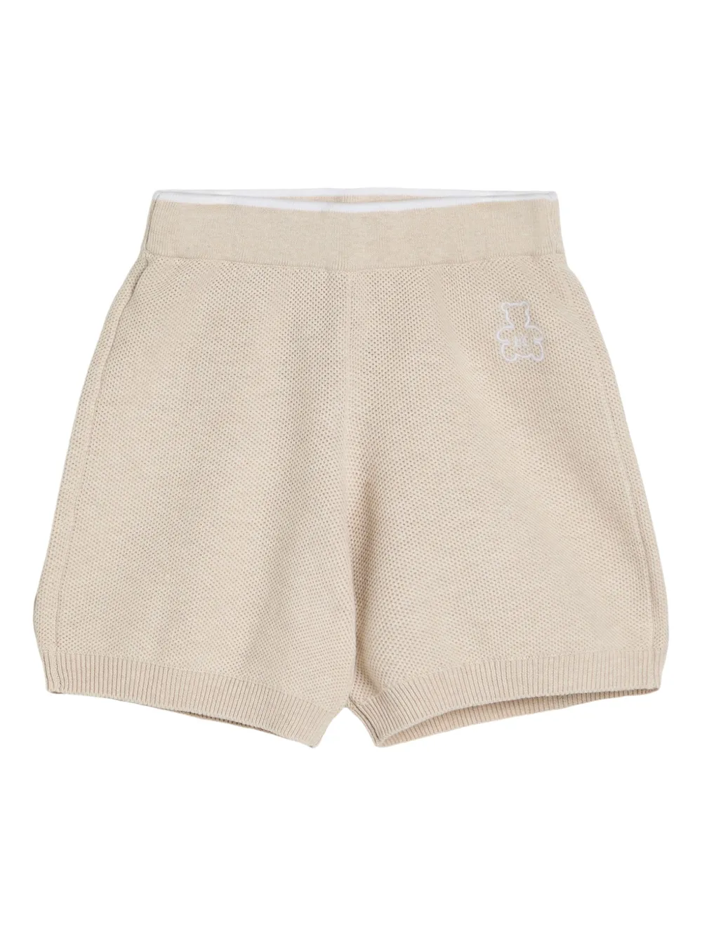 Brunello Cucinelli Kids Shorts con logo - Toni neutri
