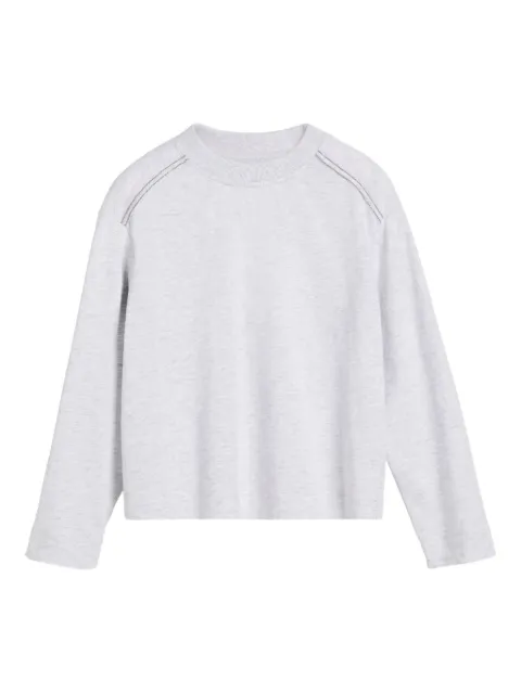 Brunello Cucinelli Kids long-sleeve shoulder-detail T-shirt