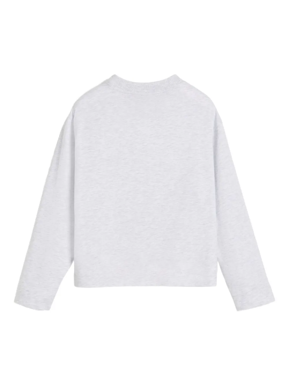 Brunello Cucinelli Kids T-shirt met lange mouwen en schouderdetail Grijs