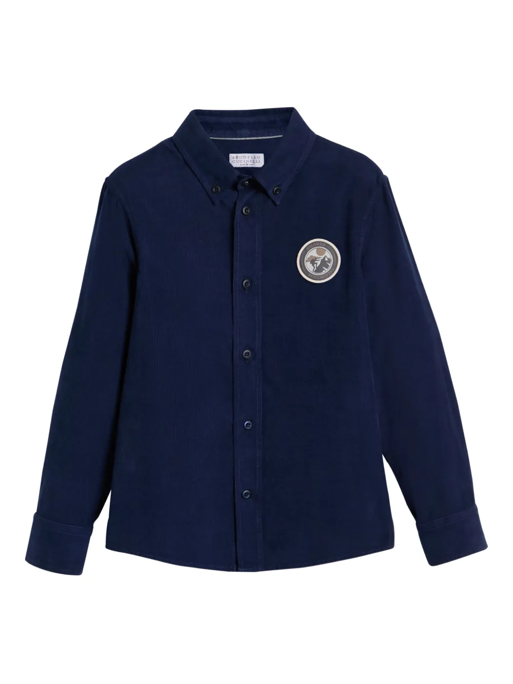 Brunello Cucinelli Kids corduroy shirt | Blue | Image 1