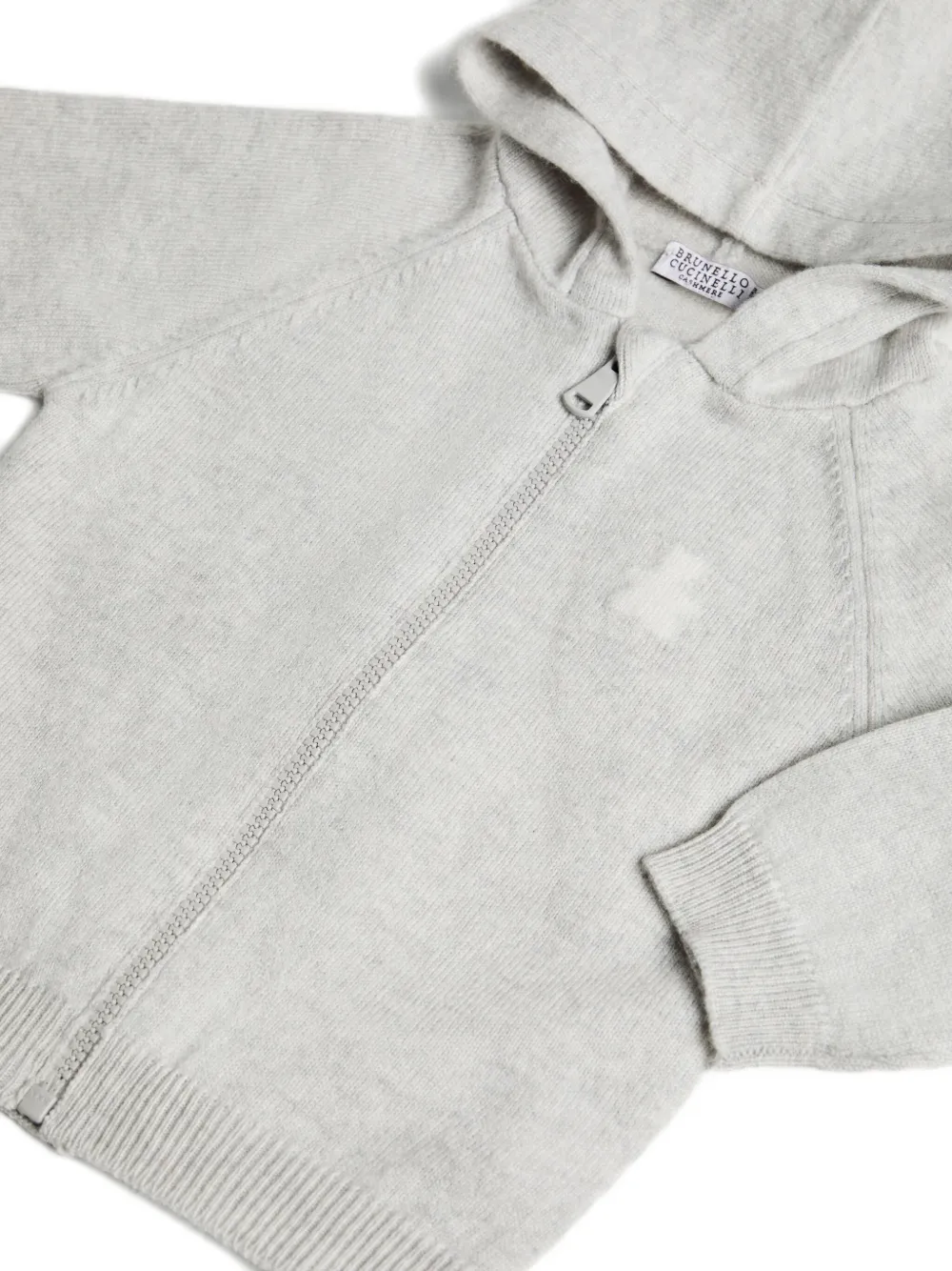 Brunello Cucinelli Kids Sweater met capuchon Grijs
