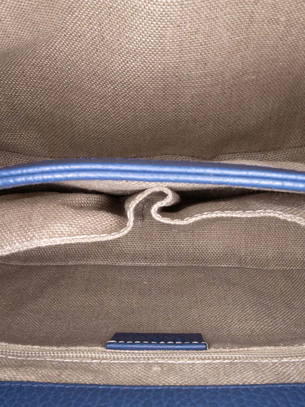 Pre-owned Gucci 2016-2025 Small Dollar Calf Interlocking G Satchel In Blue