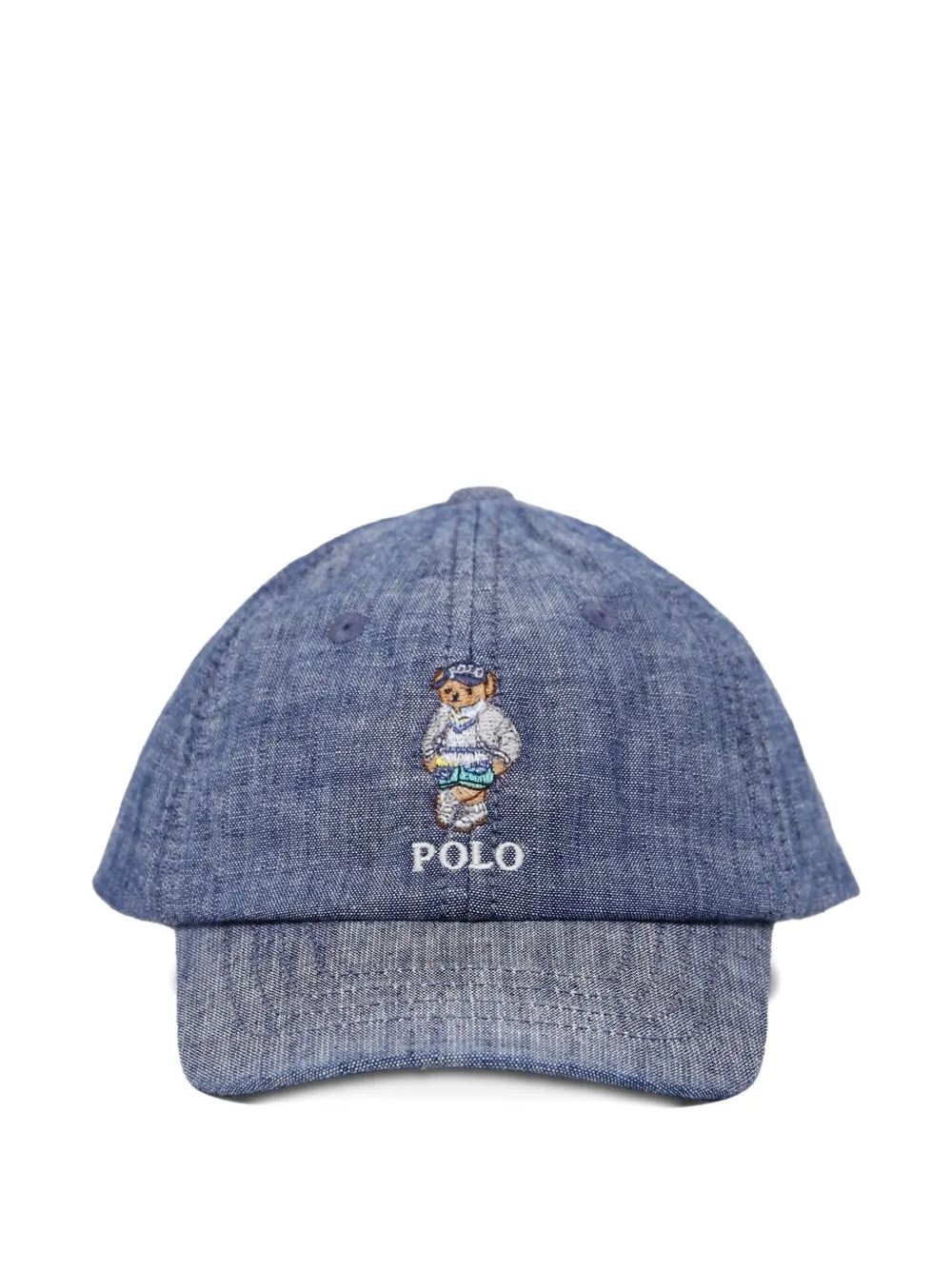POLO RALPH LAUREN KIDS Polo Bear-embroidered baseball cap Blauw
