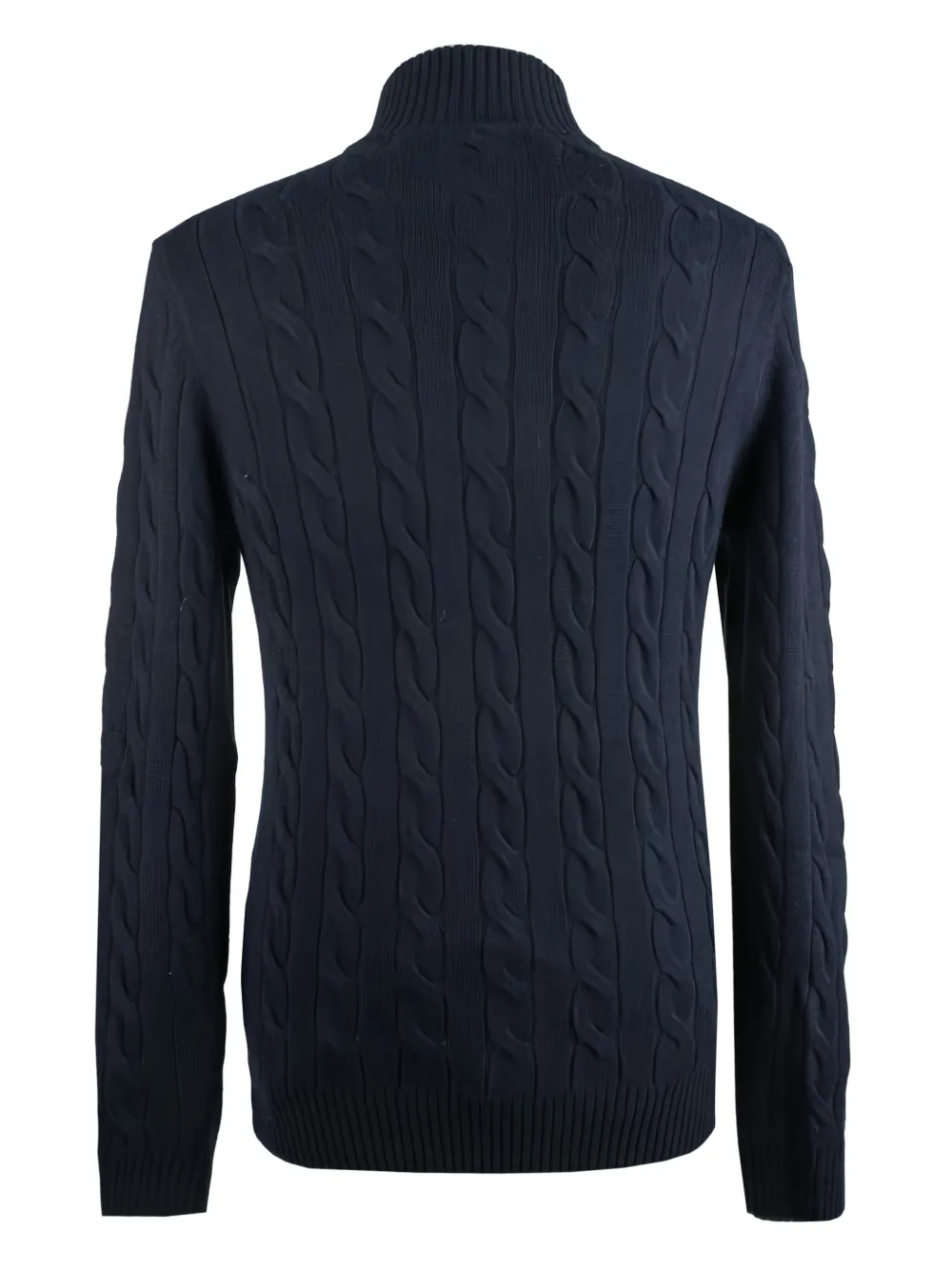 Gran Sasso cable-knit buttoned sweater - Blauw
