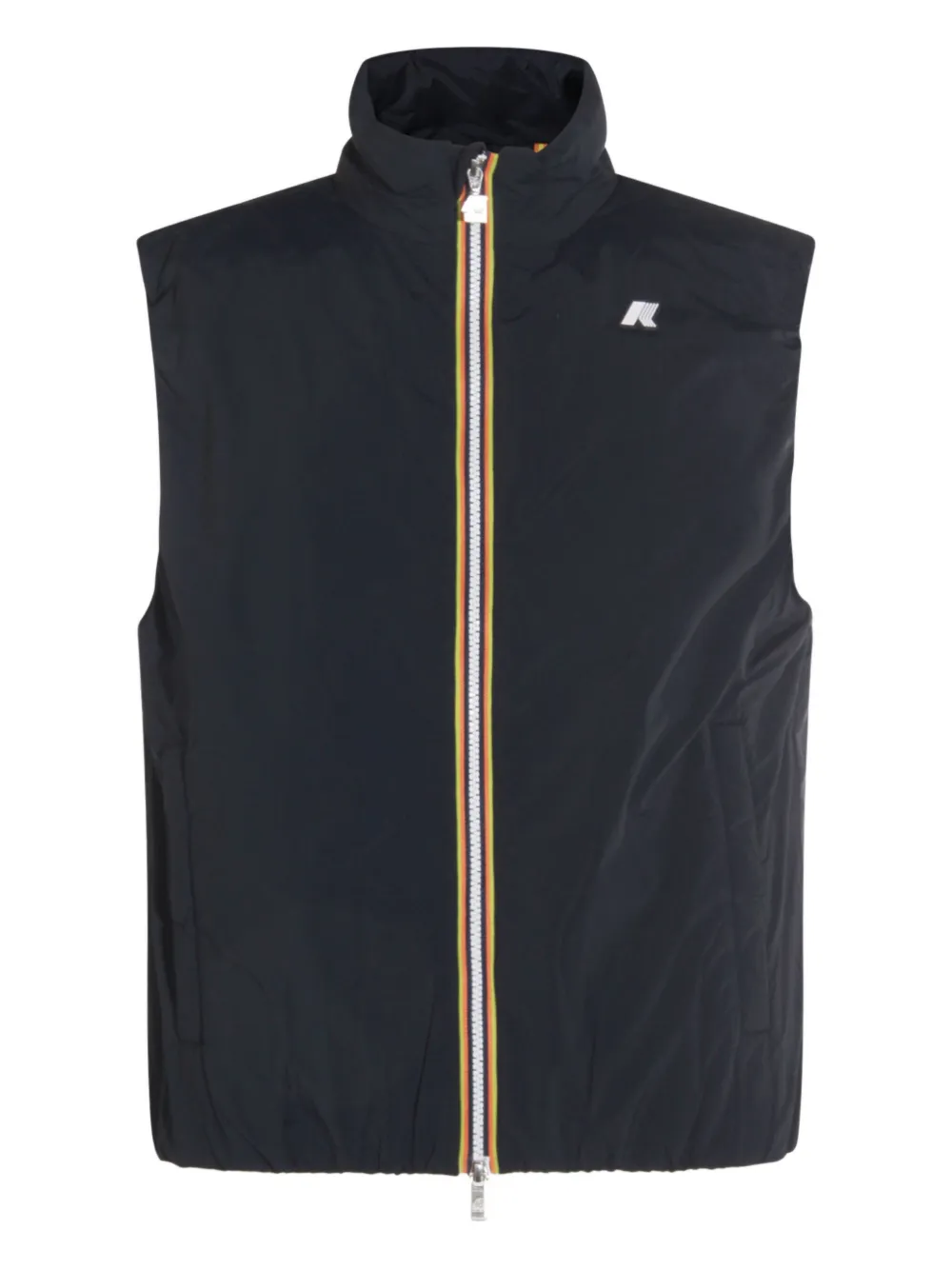 K-Way Valen Stretch Dot mouwloze top met ritssluiting en stippen BLUE DEPTH