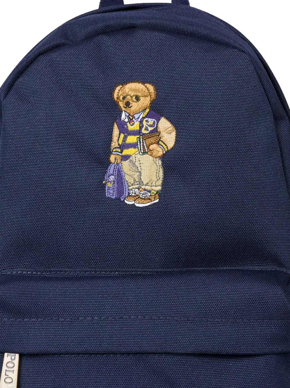 POLO RALPH LAUREN KIDS Teddy Bear-embroidered backpack Blauw
