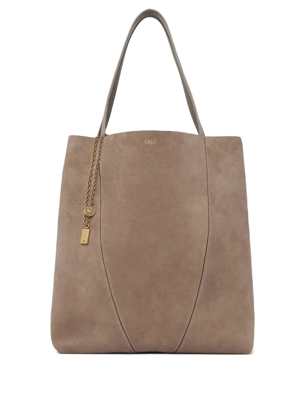 Chloé large Spin chain-embellished tote bag Bruin