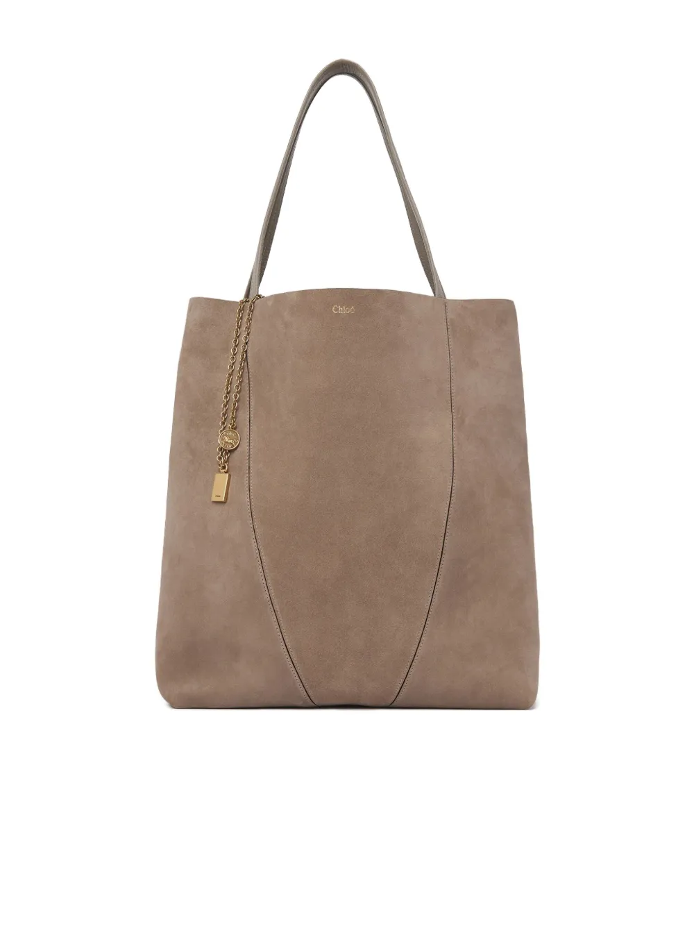 Chloé large Spin chain-embellished tote bag - Bruin