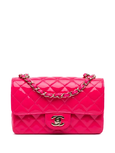 CHANEL Pre-Owned 2019 Mini Rectangular Classic Patent Single Flap crossbody bag