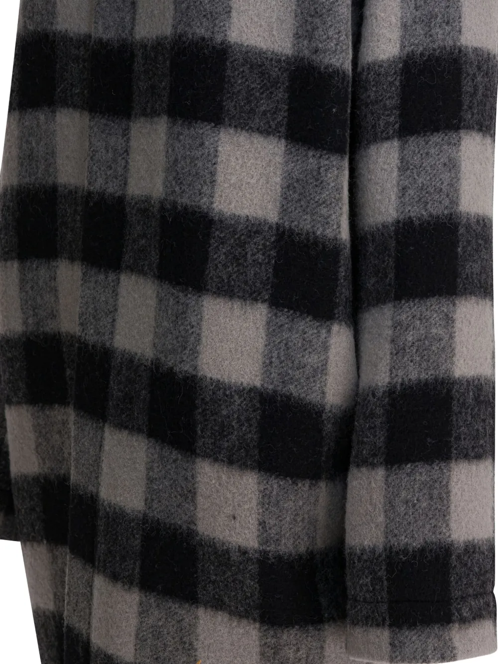 Rick Owens Island geruite jas Zwart