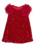 Abel & Lula sequined ruffled dress - Red