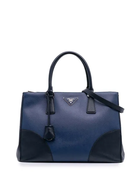 Prada Pre-Owned 2010-2025 Medium Bicolor Saffiano Lux Galleria Double Zip satchel