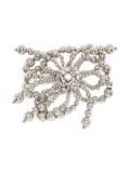 Nº21 beaded crystal brooch - Silver