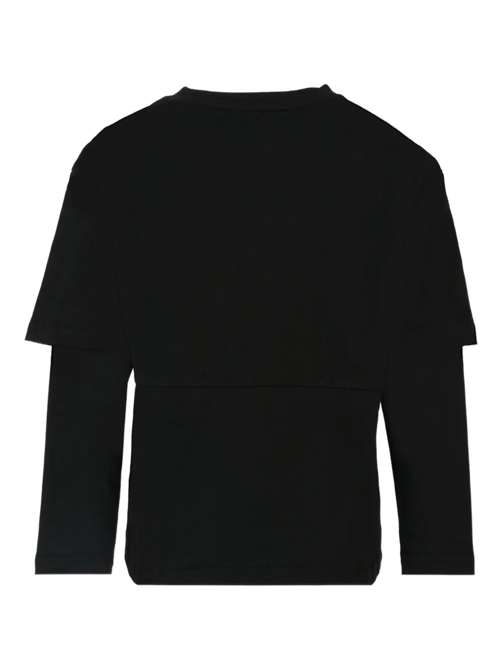 John Richmond Junior layered graphic-print T-shirt Zwart