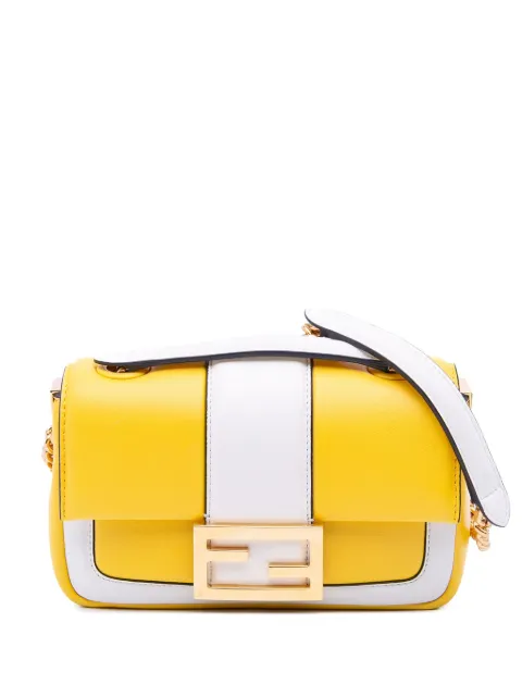Fendi Pre-Owned 2010-2025 Mini Bicolor Nappa Apolo Chain Baguette shoulder bag