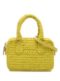 Miu Miu Pre-Owned 2023-2025 Raffia Crochet Arcadie Top Handle Bag satchel - Yellow
