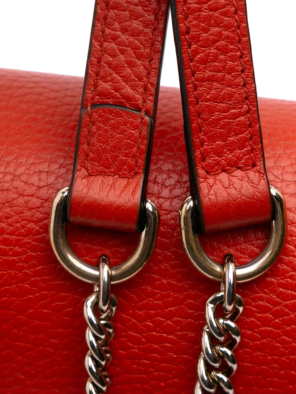 Pre-owned Gucci 2016-2025 Small Dollar Calfskin Interlocking G Crossbody Bag In Orange