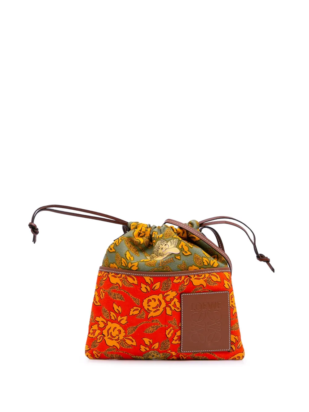 2019 Paulas Ibiza Canvas Angel Drawstring crossbody bag