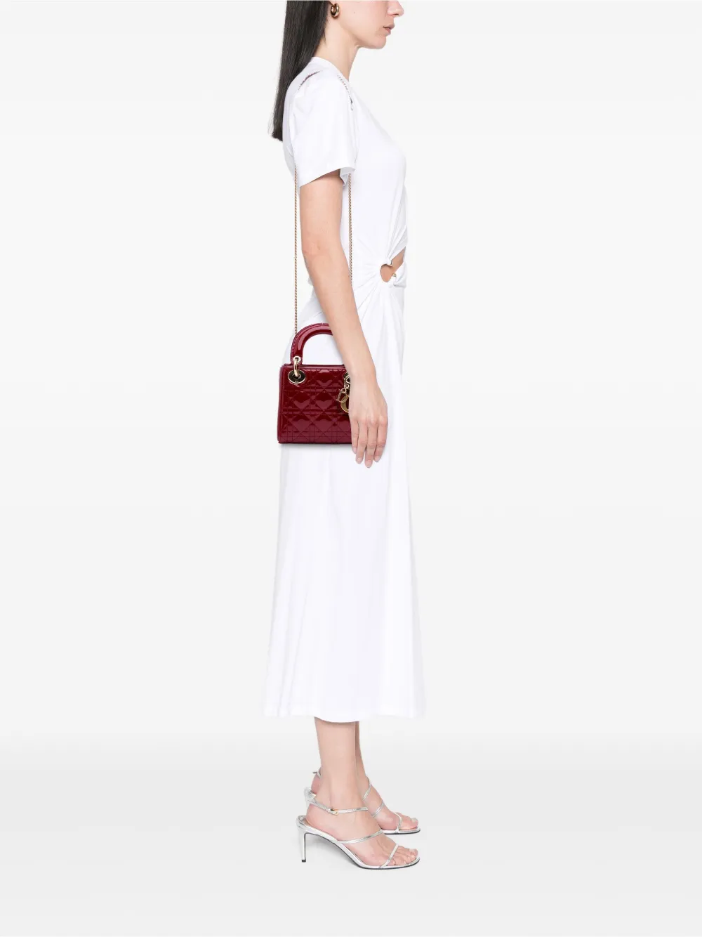 Christian Dior Pre-Owned 2017 Mini Patent Cannage Lady Dior satchel | Pre-Owned | Image 2