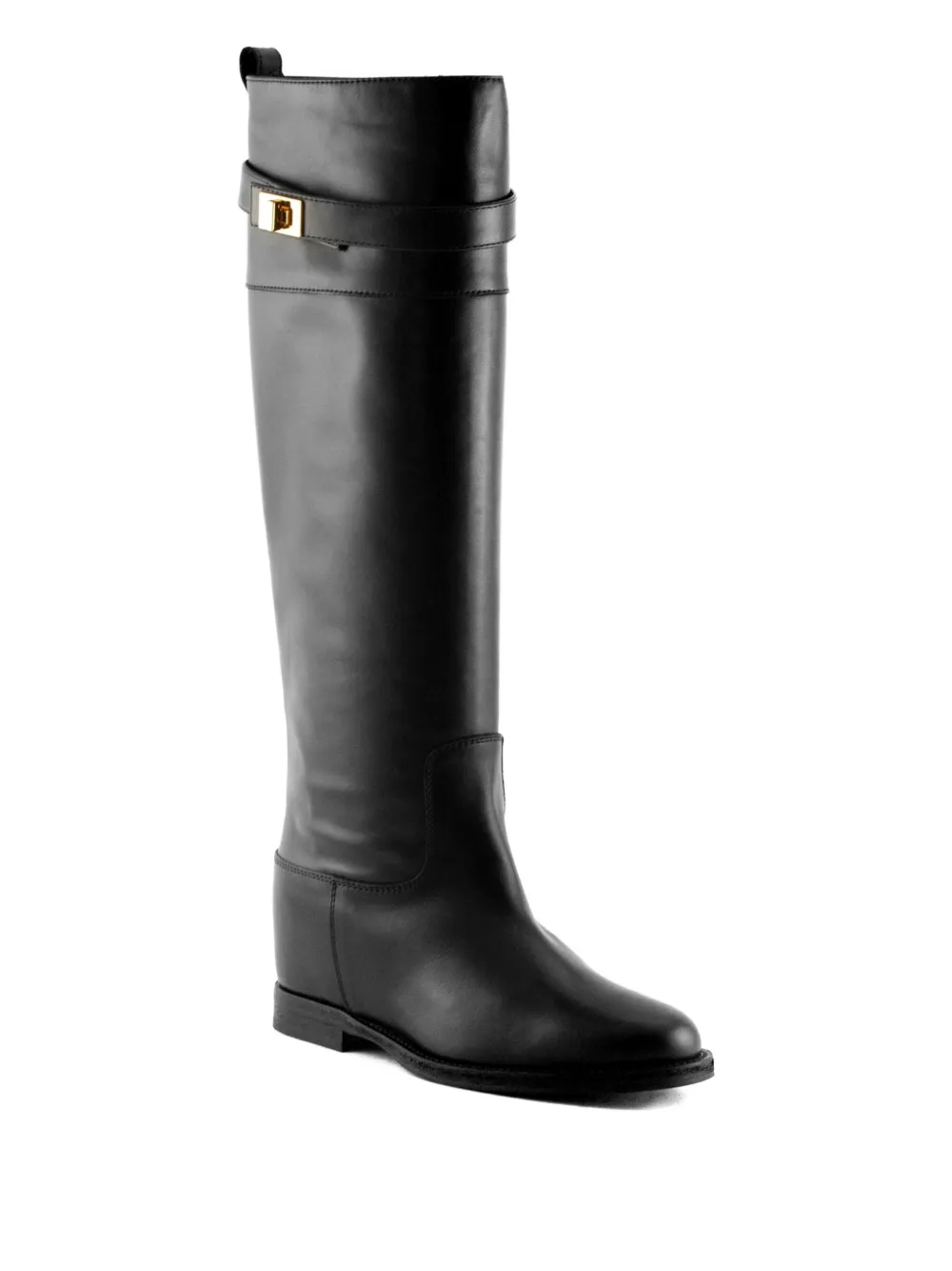 Via Roma 15 plaque-buckle leather boots | Knee-High Boots | Image 2