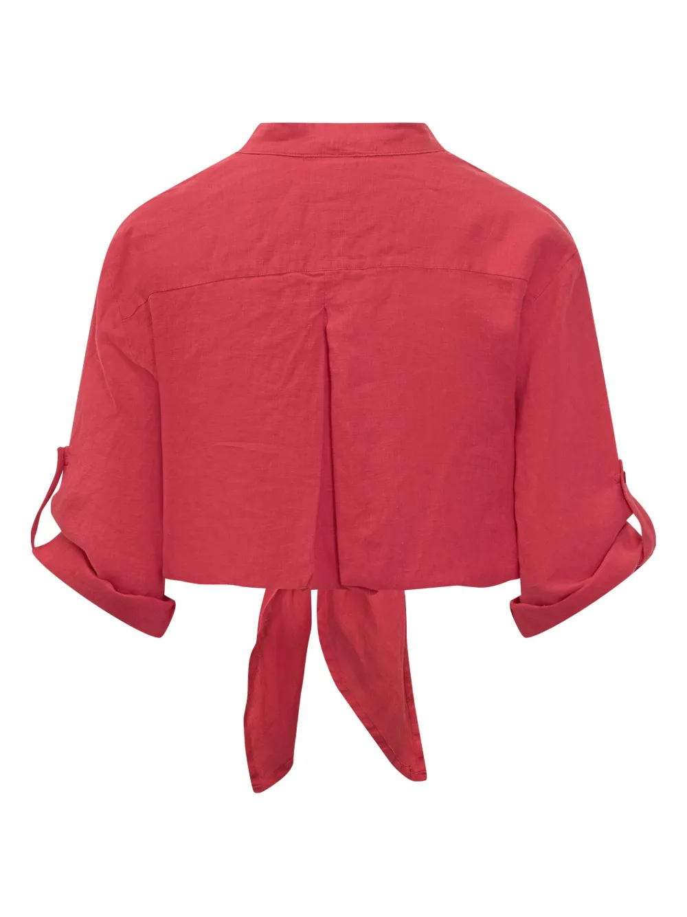 Sundek tie-front cropped top - Roze