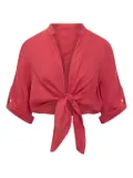 Sundek tie-front cropped top - Red