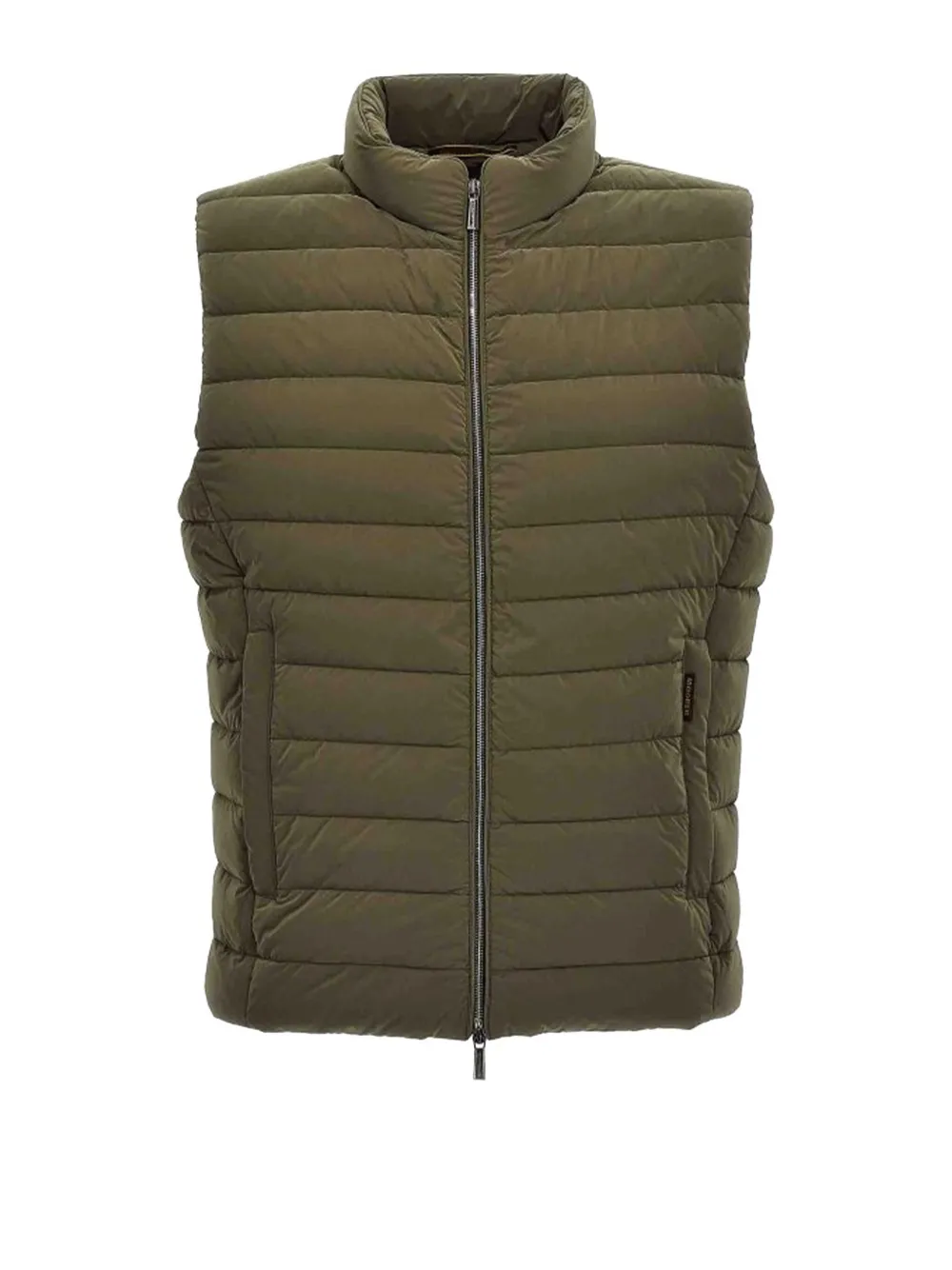 Moorer quilted zip-front gilet Groen
