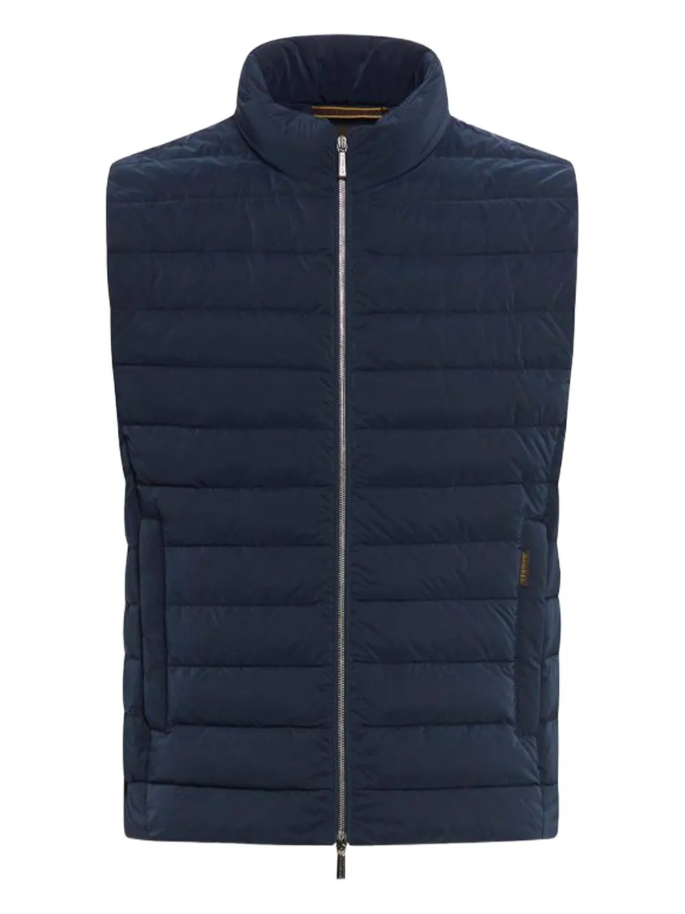 Moorer Quilted Zip-front Gilet In Blue