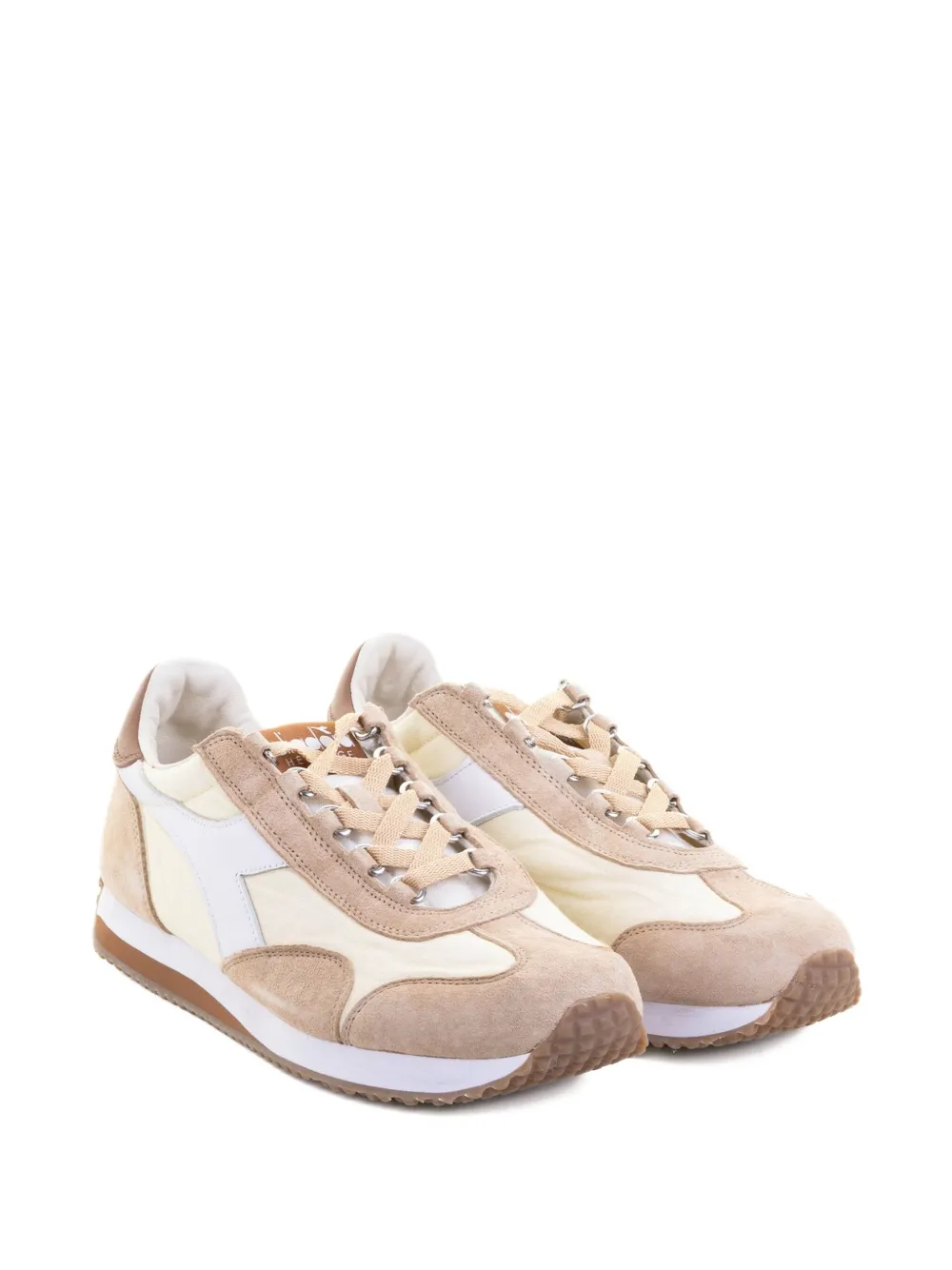 Diadora Lace-up Panelled Suede Sneakers In Neutral