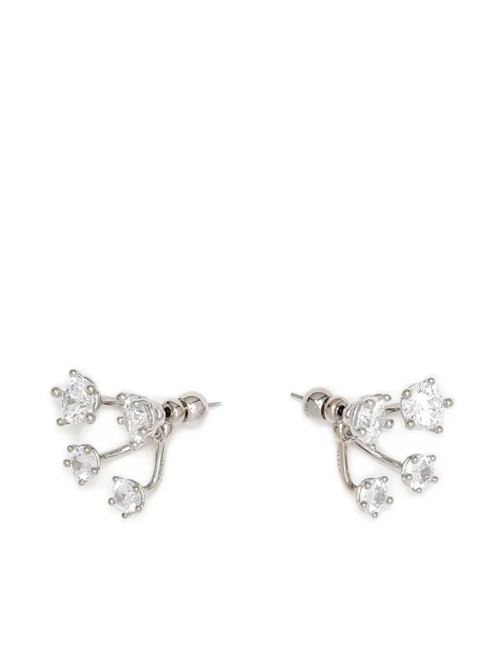 Panconesi crystal-branch earrings - Zilver