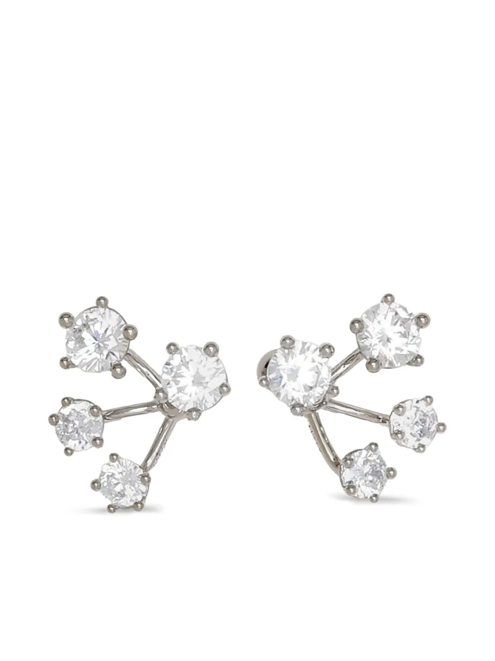 Panconesi crystal-branch earrings - Argento